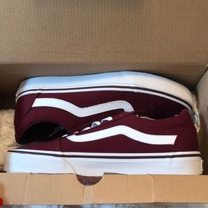 Maroon vans old skool
